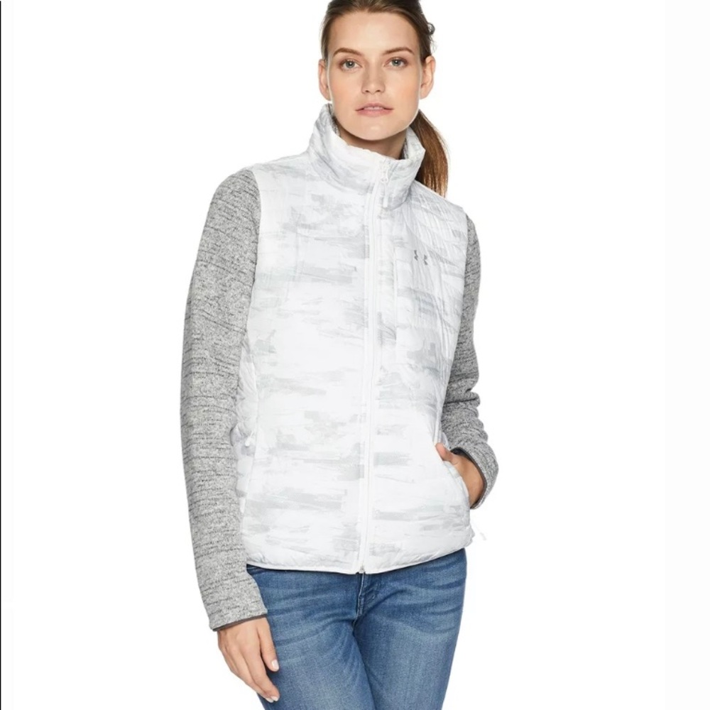 Under Armour Coldgear Reactor Vest, White/ Gray-M